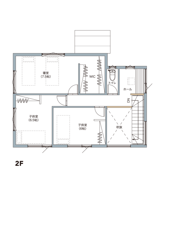 リノベーションコンセプトシリーズ　Oasis（オアシス）の間取り（2F）