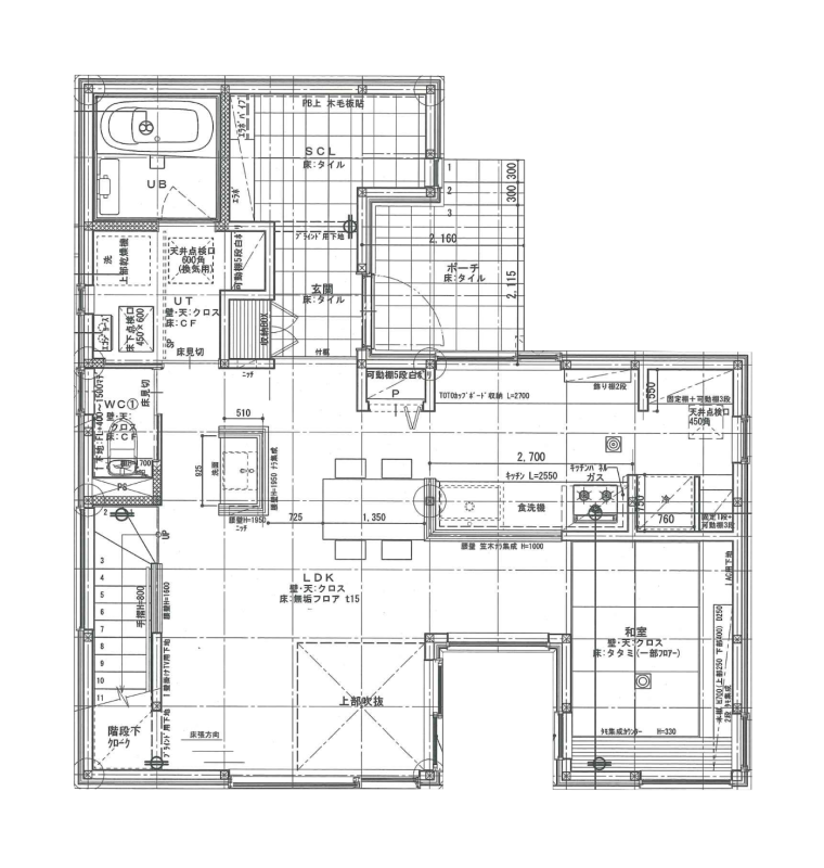 豊かな自然を切り取る家の間取り(1F)