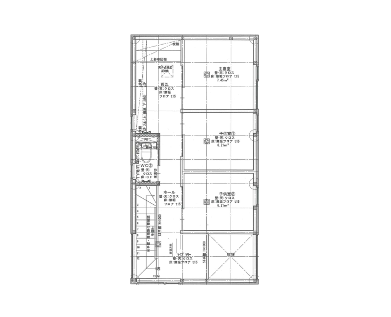豊かな自然を切り取る家の間取り(2F)