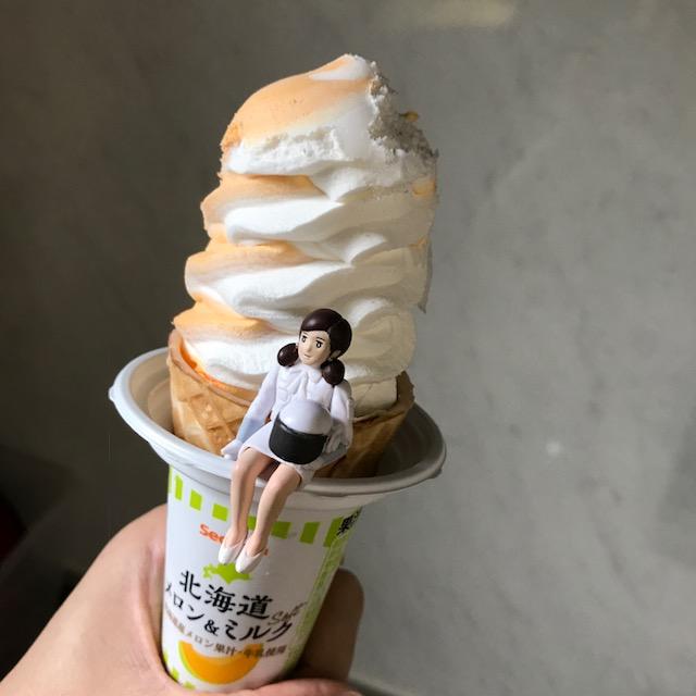 メロンのソフトクリーム♪