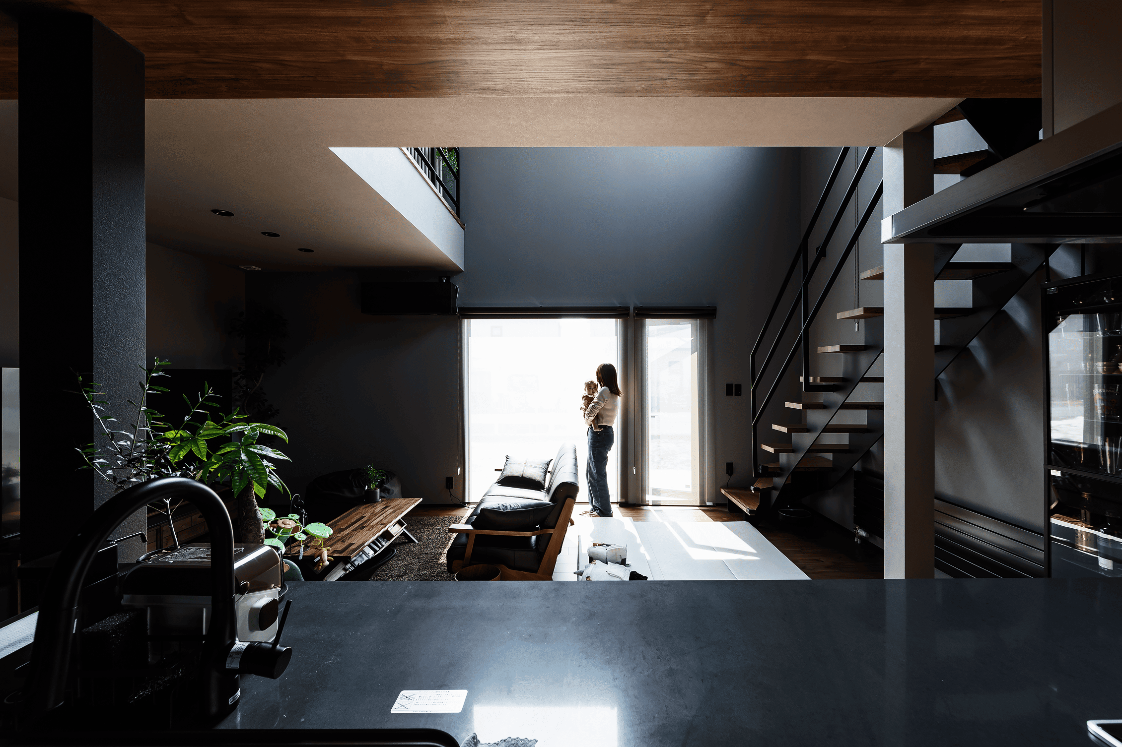 開放感あふれる吹抜のある家