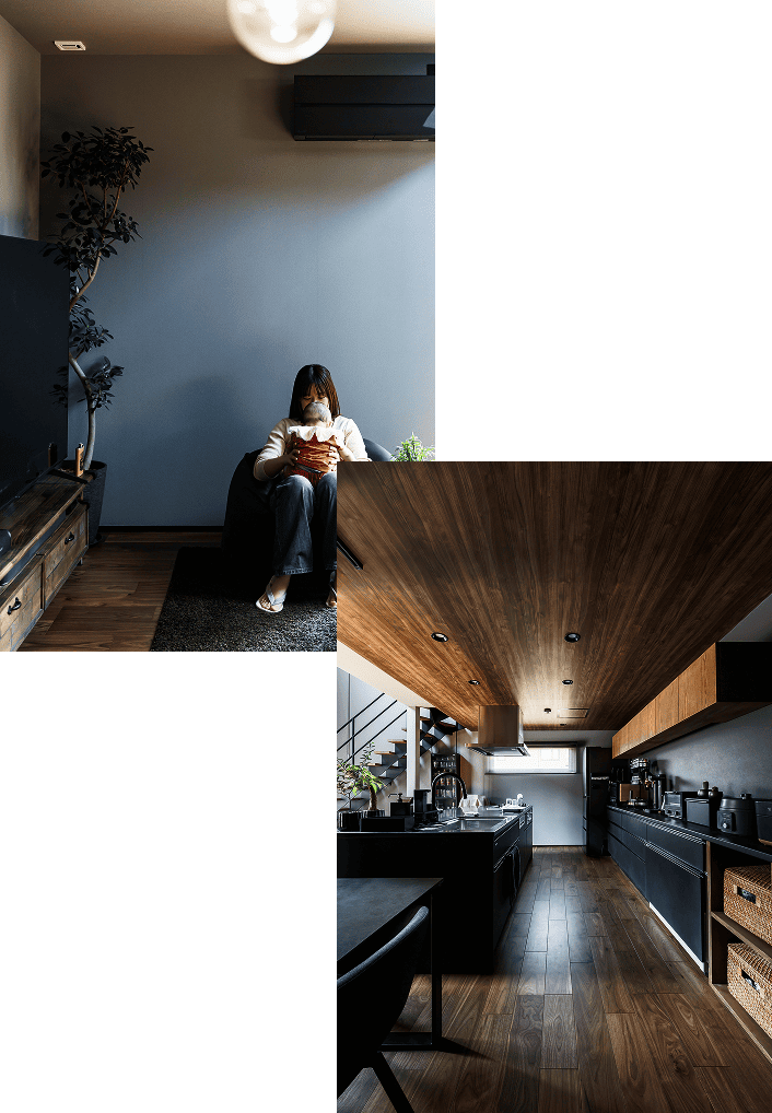 開放感あふれる吹抜のある家