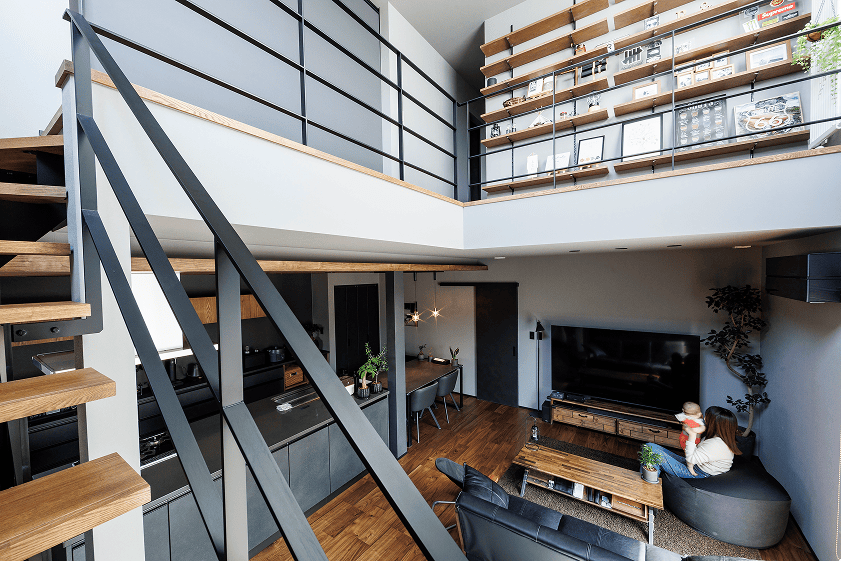 開放感あふれる吹抜のある家