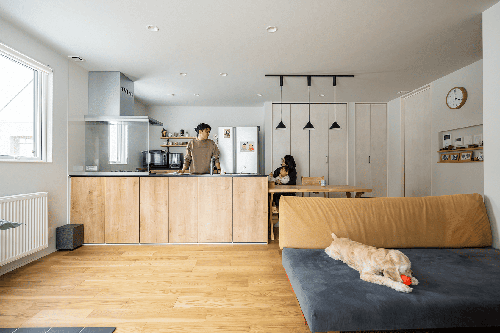 愛犬と楽しく暮らす薪ストーブの家