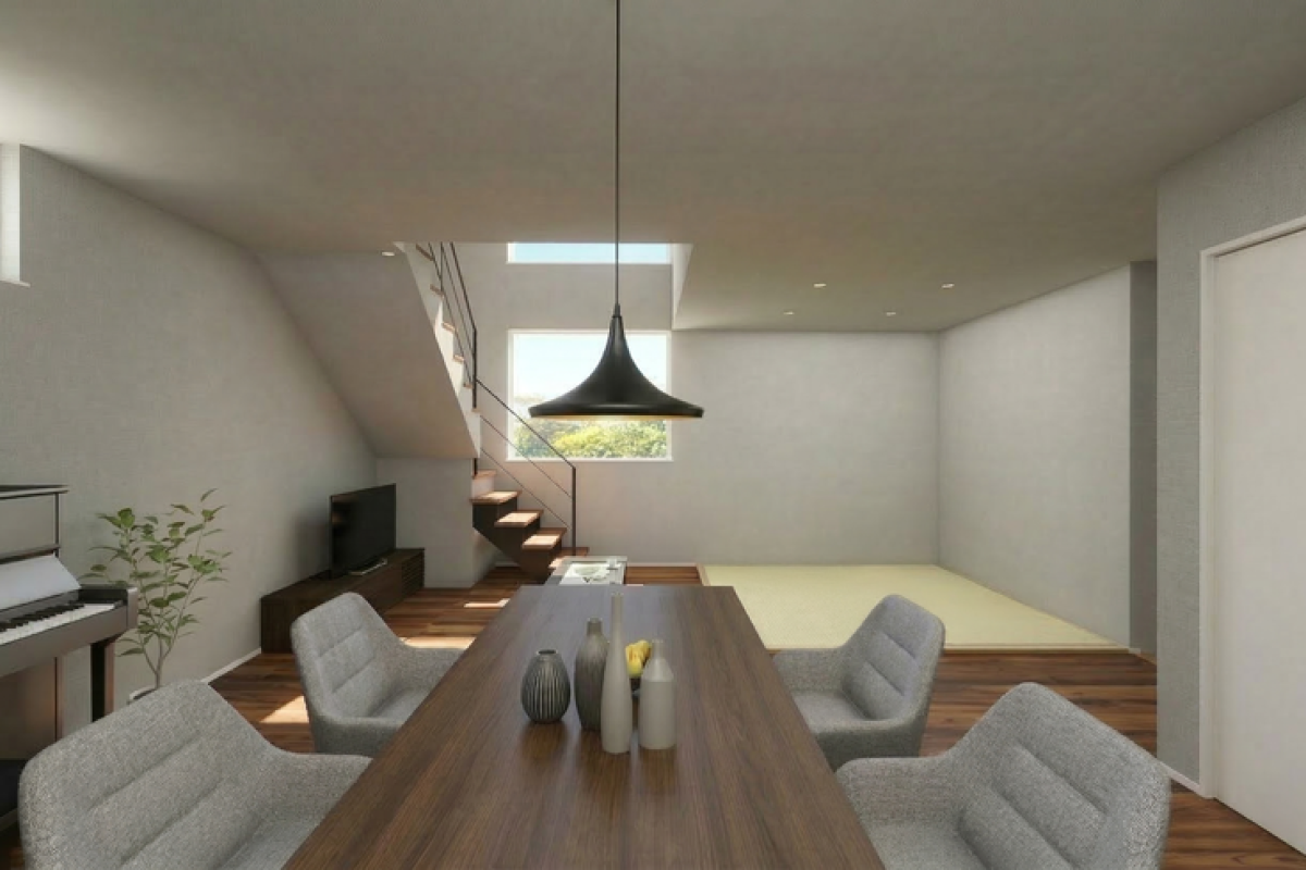 竹内建設のモデルハウス 光とモノトーンのコントラスト 完成見学会