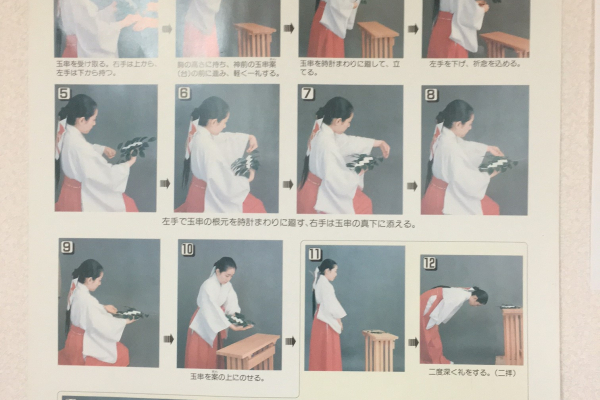 竹内建設のコラム 玉串拝礼の作法