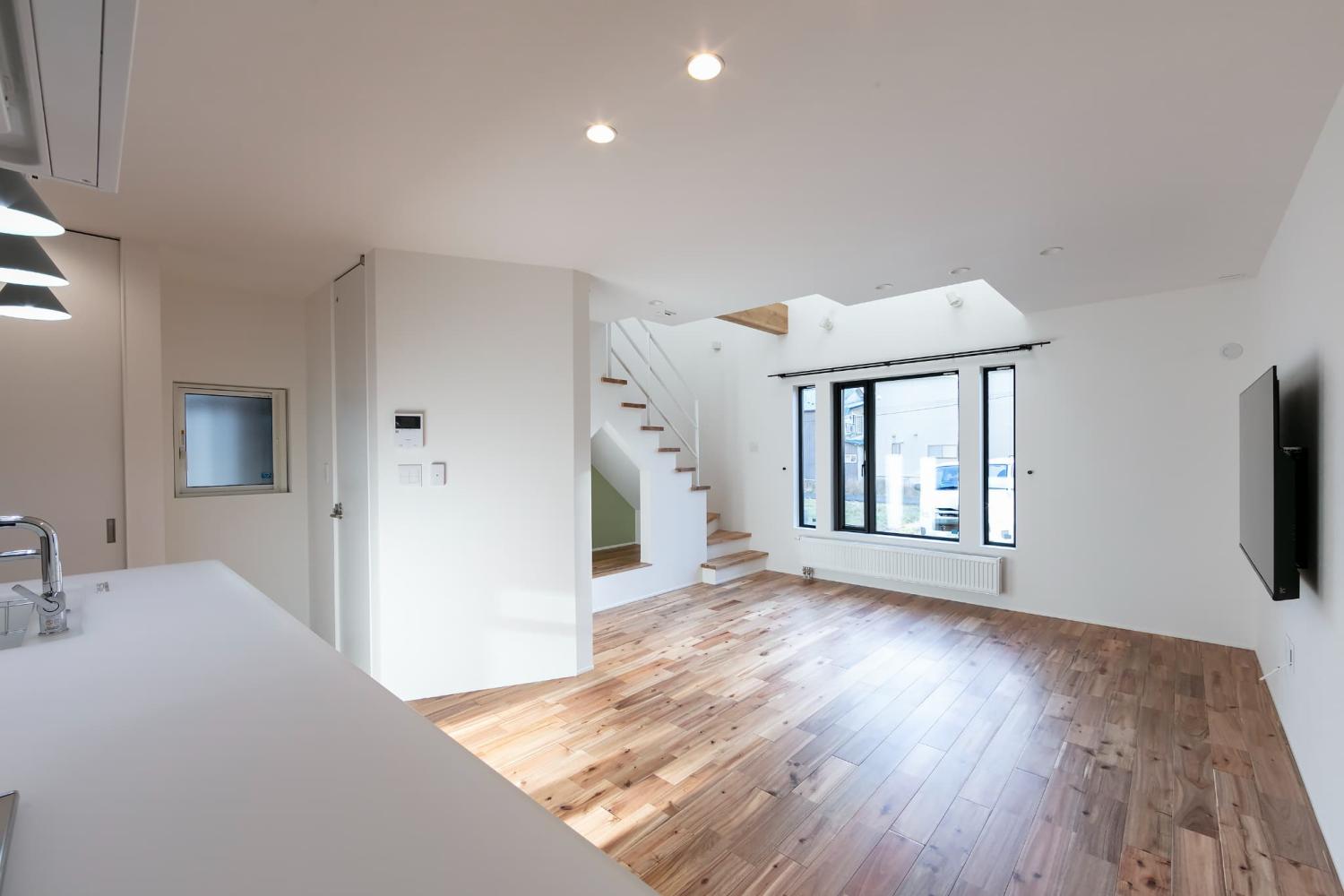 グリーンのアクセントクロスを採用したヌック